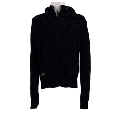 Hoodie Ritsleting Pria Tebal 100% Katun